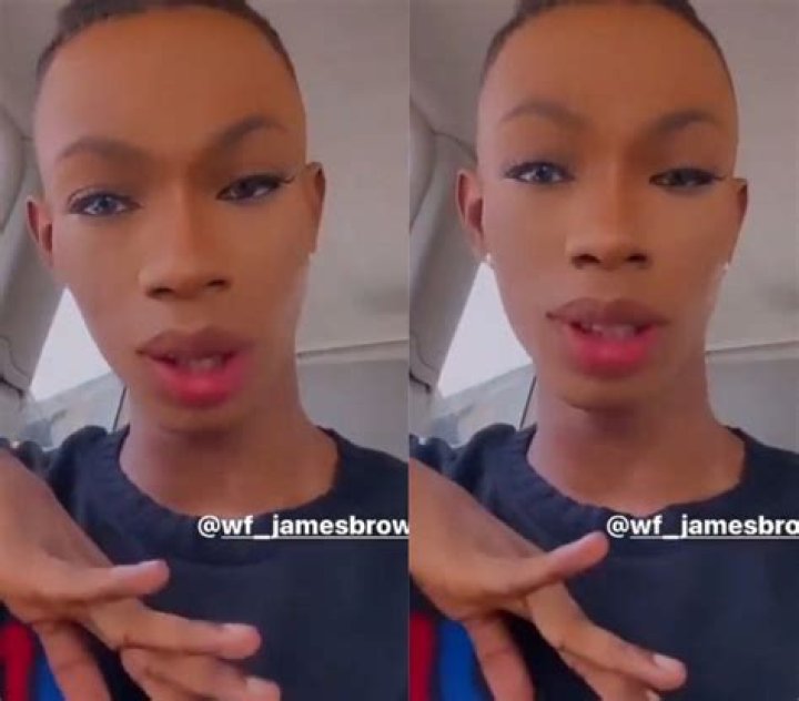 
Reactions As Popular Crossdresser, James Brown Shares New Photos Online 