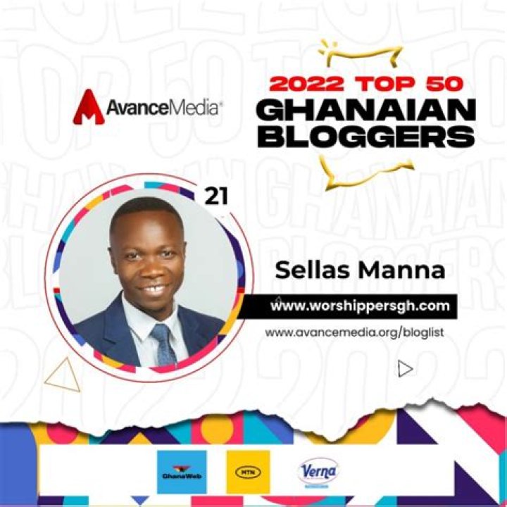 
Sellas Manna Listed As Part Of The 2022 Top 50 Ghanaian Bloggers 